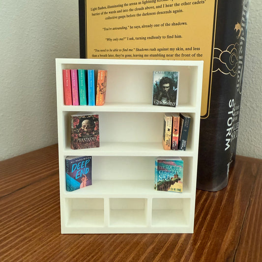 Modern Minimalist Mini Bookshelf (1:12 Scale) - Ideal for Displaying Mini Books!